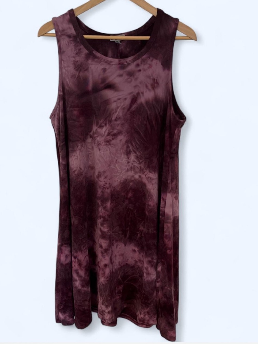 J for Justify Plum Tie-Dye Sleeveless Tank Shift
